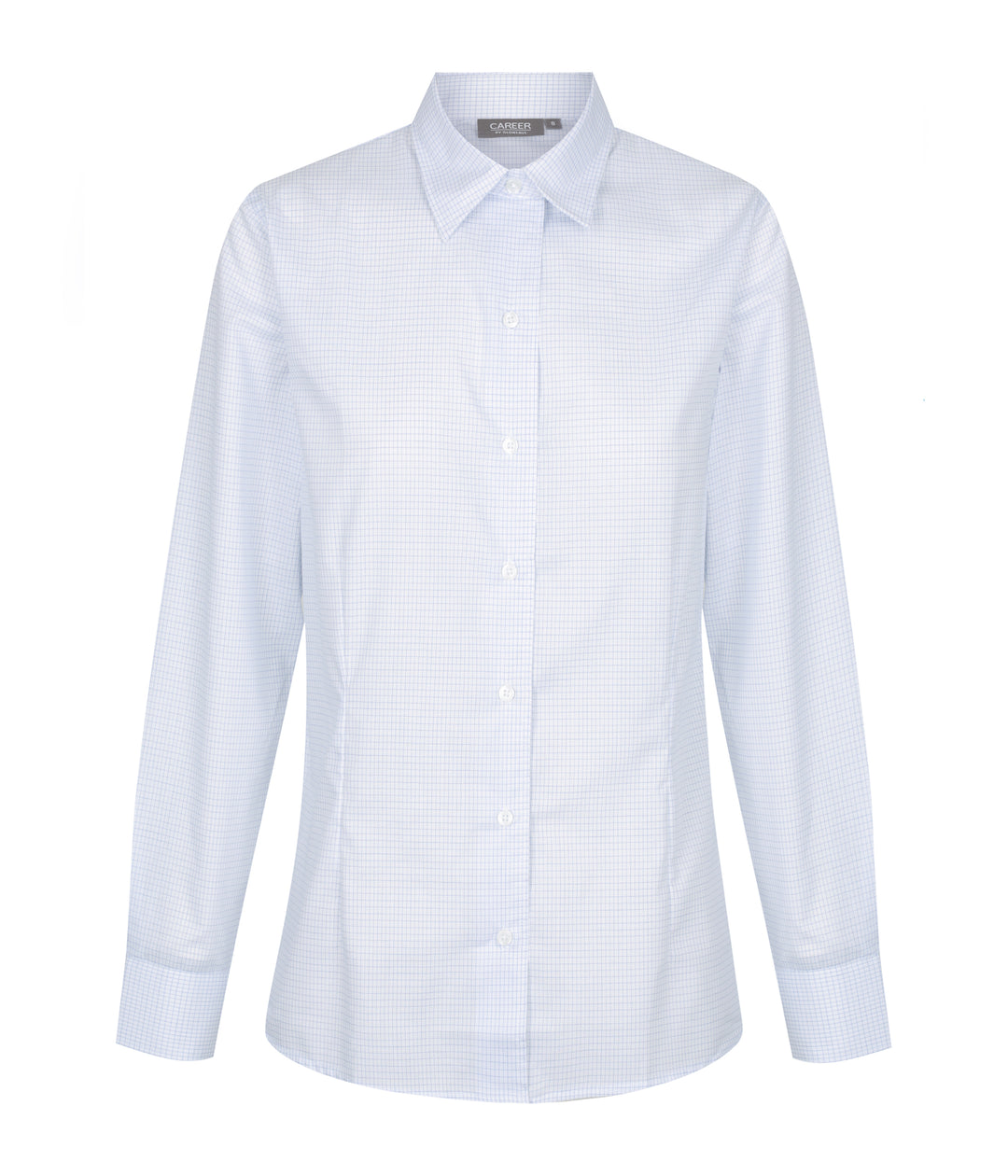 Women's Textured Mini Check Long Sleeve Shirt - 1295WL