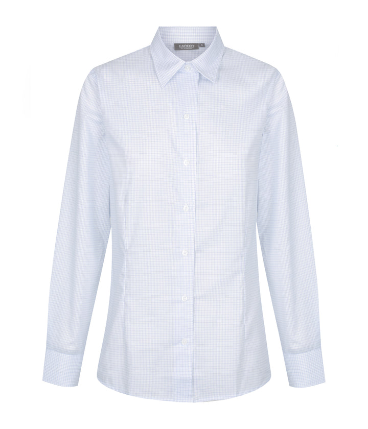 Women's Textured Mini Check Long Sleeve Shirt - 1295WL