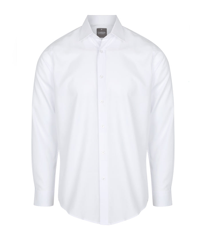 Men's White Long Sleeve Shirt - 1708L