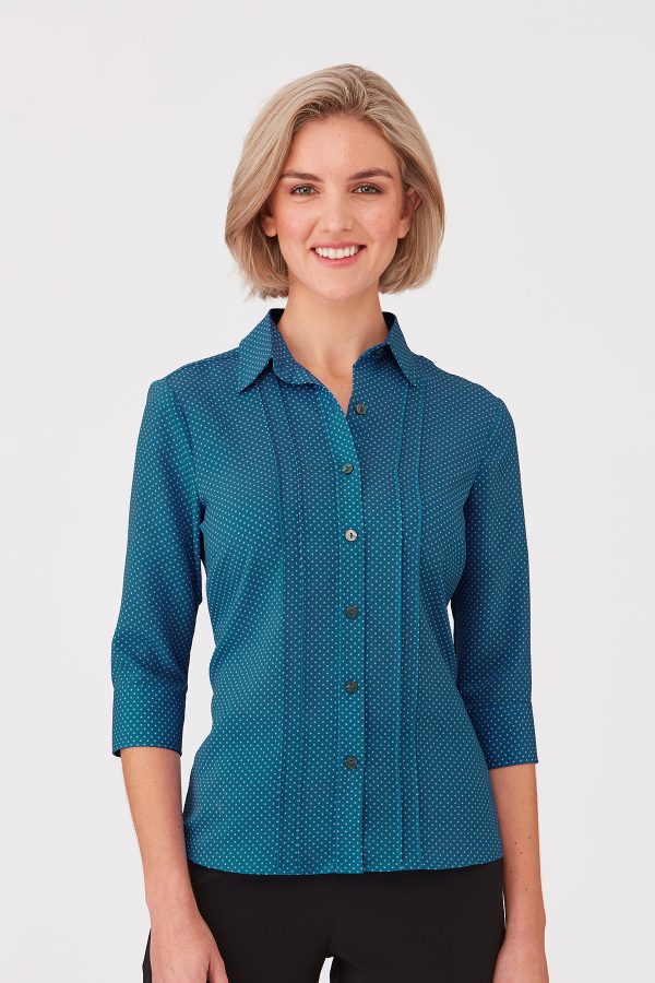 City Stretch Spot 3/4 Sleeve Shirt - 2172 (2 Colours)