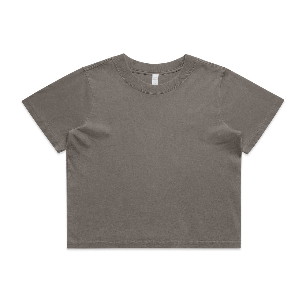 Womens Wo's Heavy Faded Crop Tee - 4089