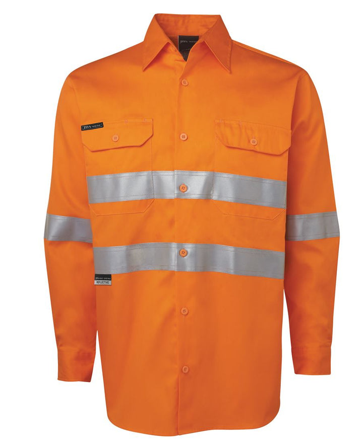 JB's Hi Vis Long Sleeve (D+N) 150g Work Shirt - 6DNWL (4 Colours)