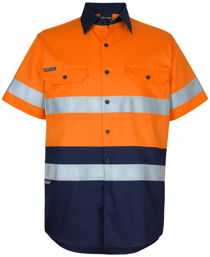 JB's Hi Vis (D+N) S/S 150g Work Shirt - 6DNWS