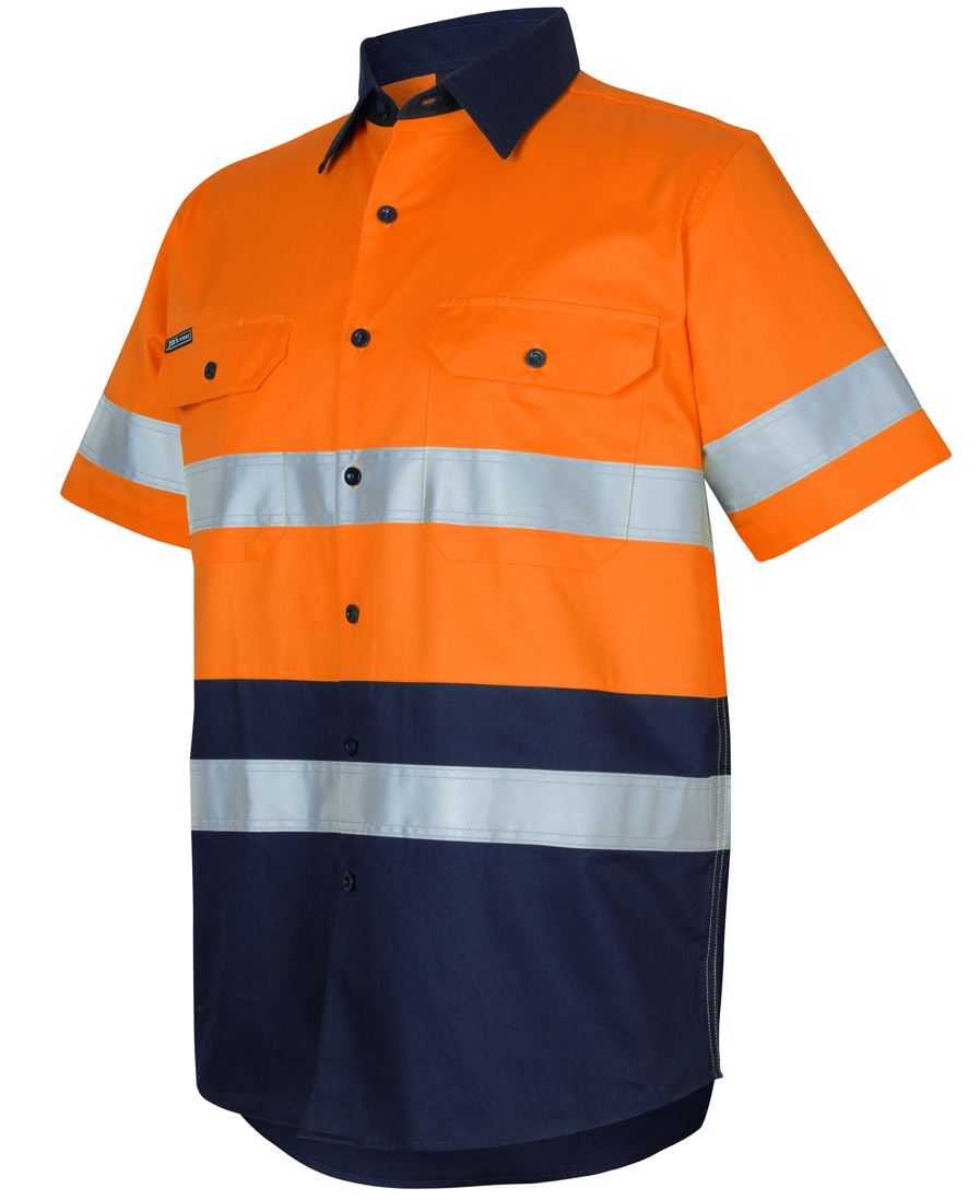 JB's Hi Vis (D+N) S/S 150g Work Shirt - 6DNWS