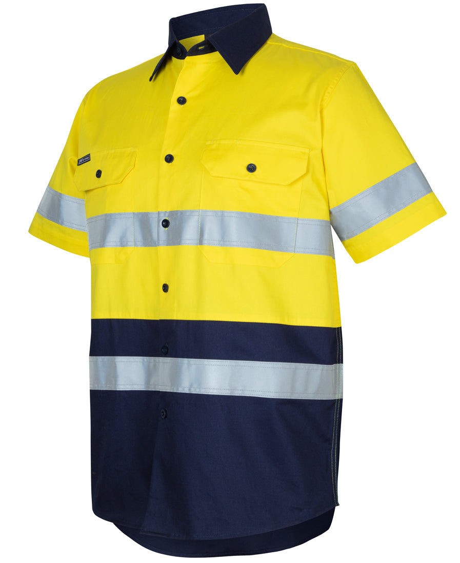 JB's Hi Vis (D+N) S/S 150g Work Shirt - 6DNWS