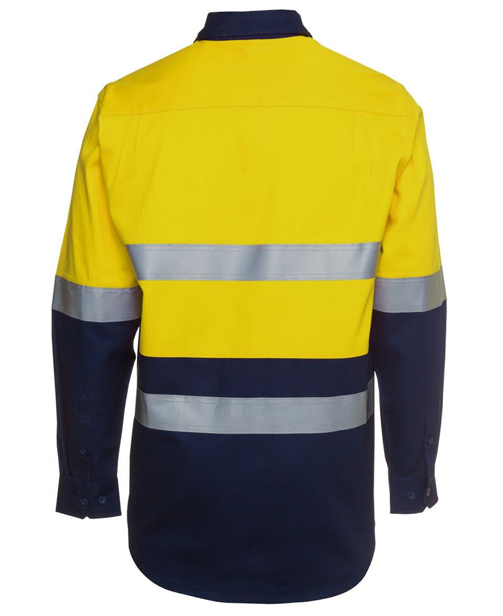 JB'S Hi Vis (D+N) Long Sleeve 190G Work Shirt - 6HLS