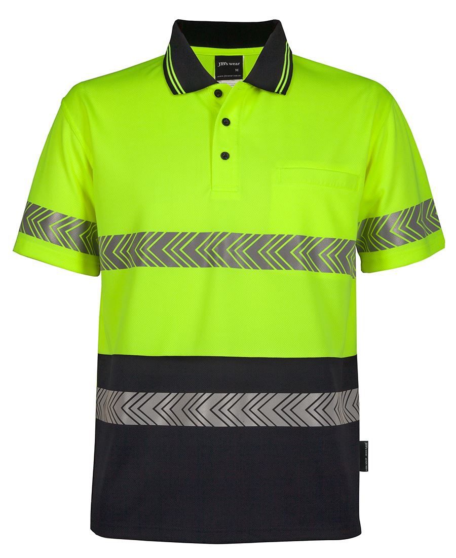 JB's Hi Vis Short Sleeve Segmented Tape Polo - 6HSST