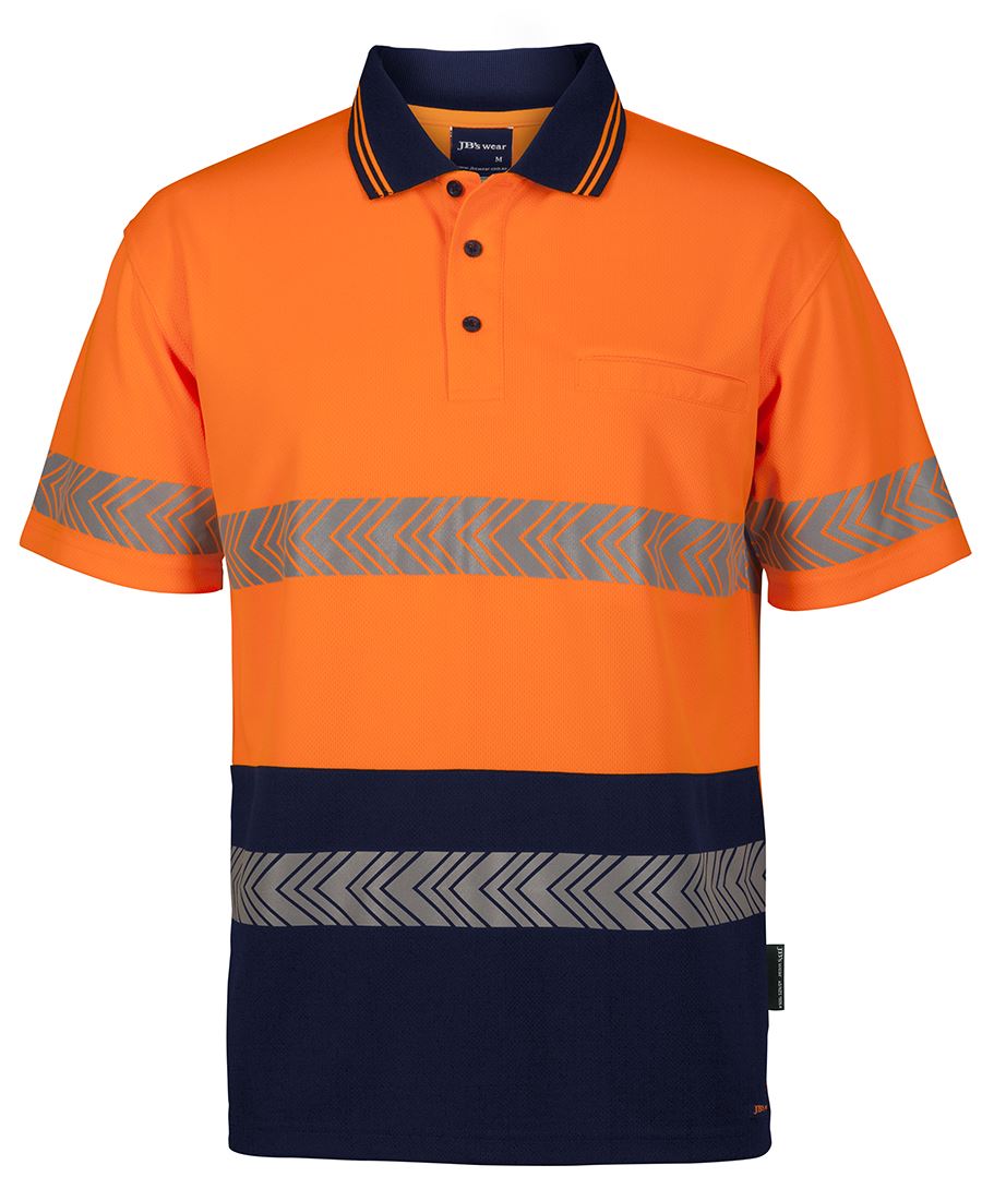 JB's Hi Vis Short Sleeve Segmented Tape Polo - 6HSST