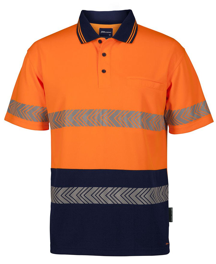 JB's Hi Vis Short Sleeve Segmented Tape Polo - 6HSST