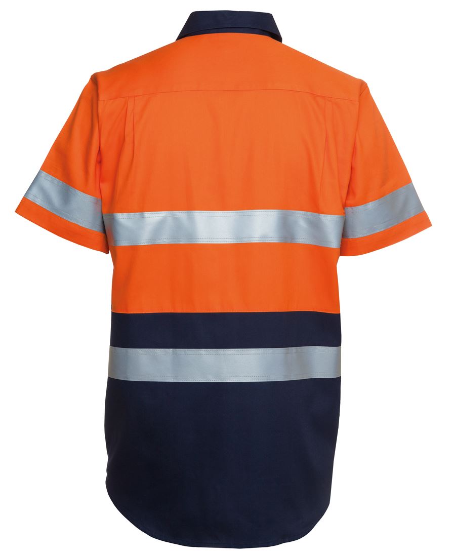 JB's Hi Vis Short Sleeve (D+N) 190g Work Shirt - 6HSS