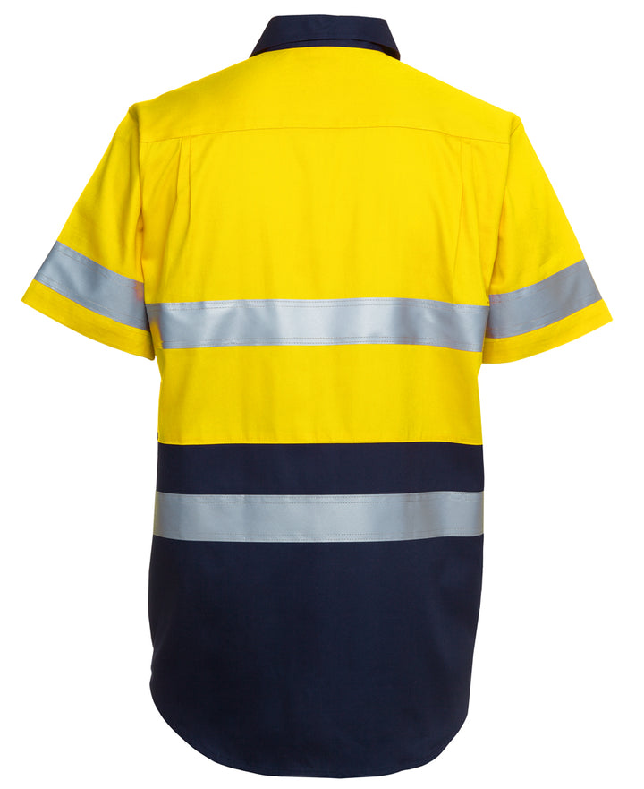 JB's Hi Vis Short Sleeve (D+N) 190g Work Shirt - 6HSS