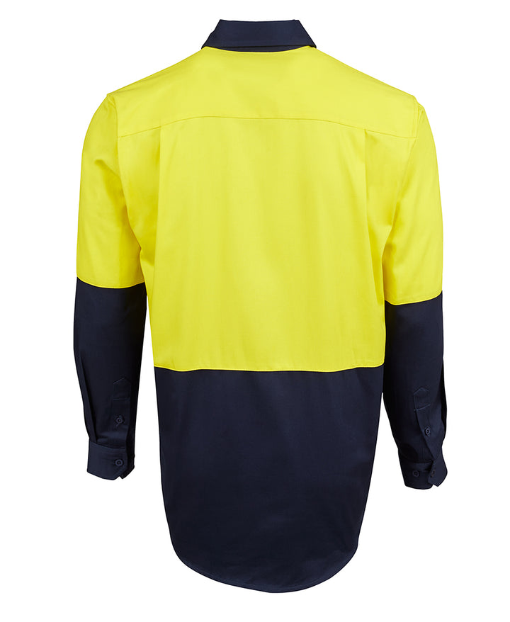 JB's Hi Vis Close Front Long Sleeve 190G Work Shirt - 6HVCF
