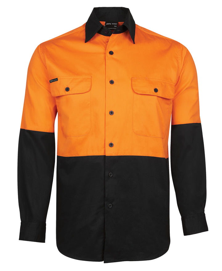 JB's Hi Vis Long Sleeve 150g Work Shirt - 6HWSL