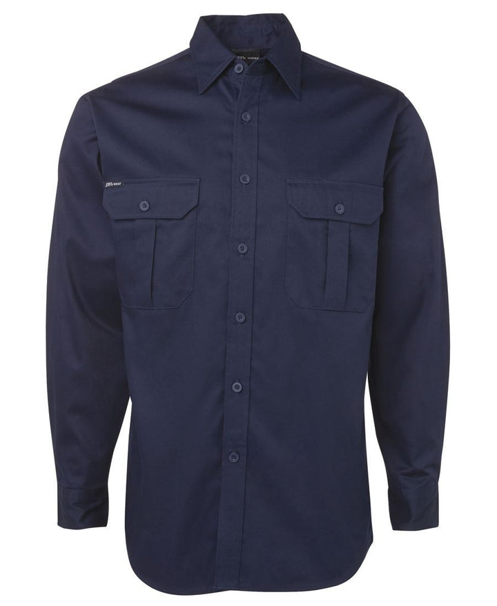 JB'S Long Sleeve 190G Work Shirt - 6WLS