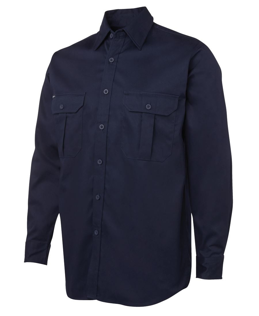 JB'S Long Sleeve 190G Work Shirt - 6WLS