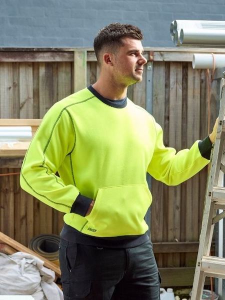 Work Fleece Crew Neck Jumper BK6722
