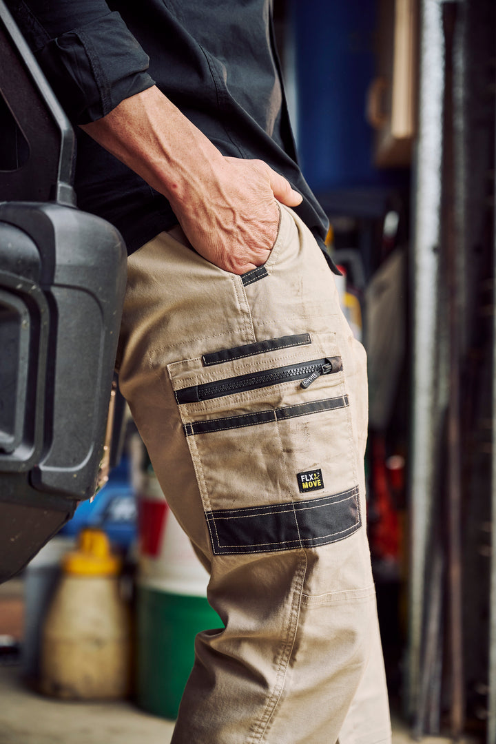 Men's Flx & Move™ Stretch Canvas Elastic Waist Cargo Pants - BPC6338
