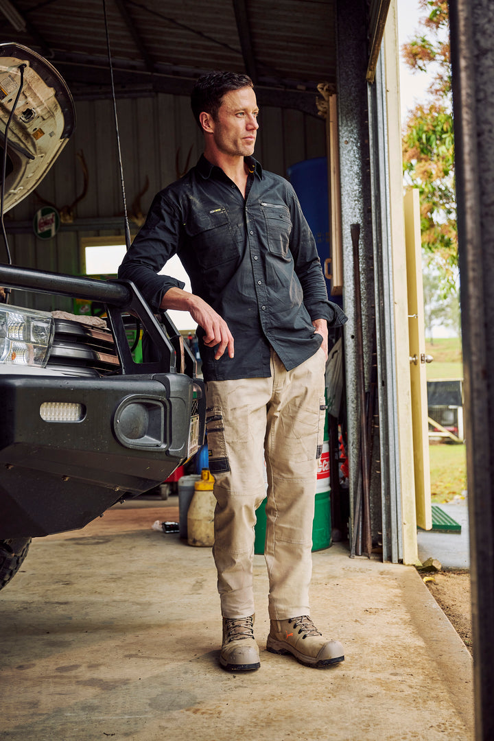 Men's Flx & Move™ Stretch Canvas Elastic Waist Cargo Pants - BPC6338