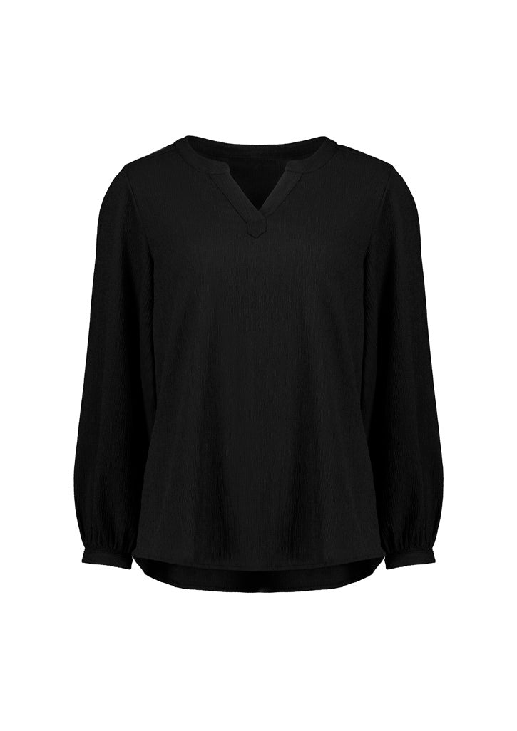 Womens Ruche Long Sleeve Blouse - RU568LL