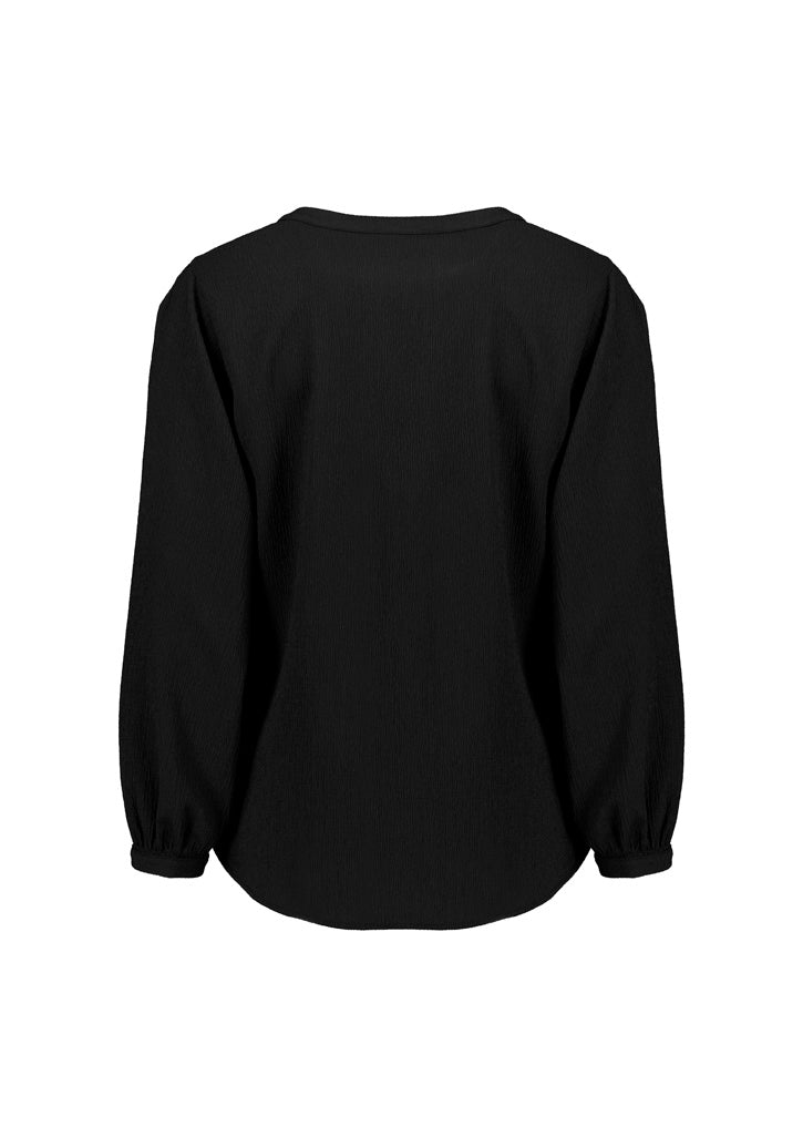 Womens Ruche Long Sleeve Blouse - RU568LL