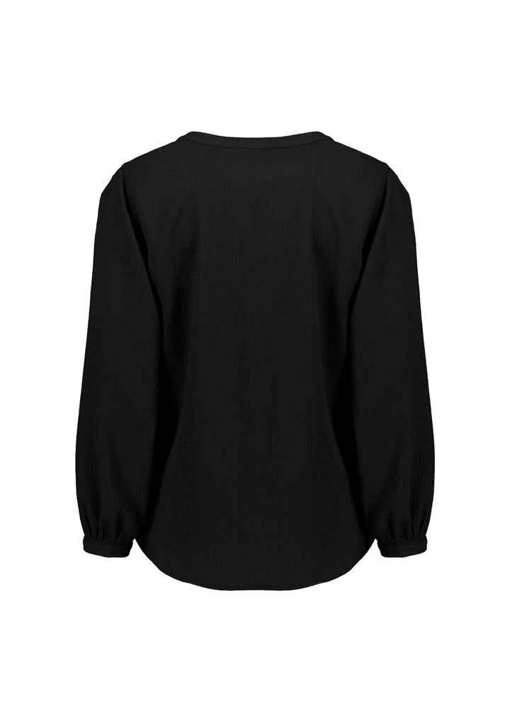 Womens Ruche Long Sleeve Blouse - RU568LL