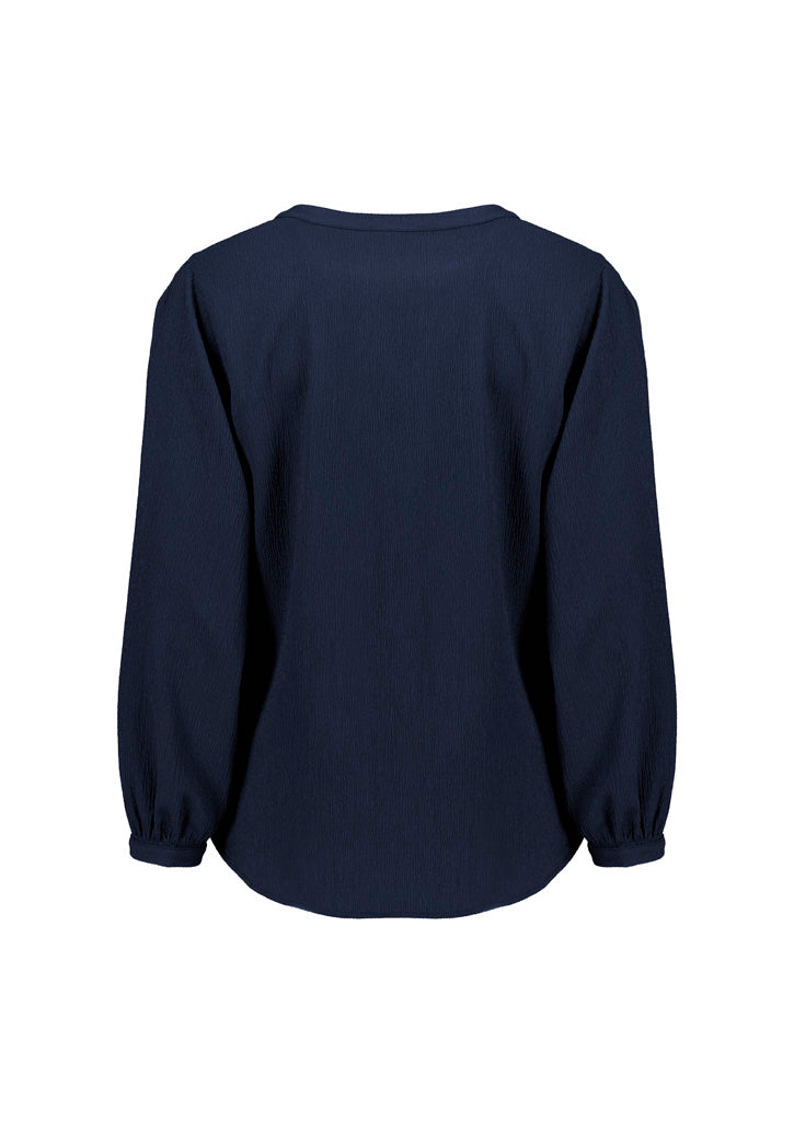 Womens Ruche Long Sleeve Blouse - RU568LL