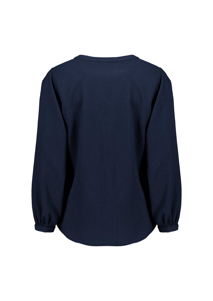 Womens Ruche Long Sleeve Blouse - RU568LL