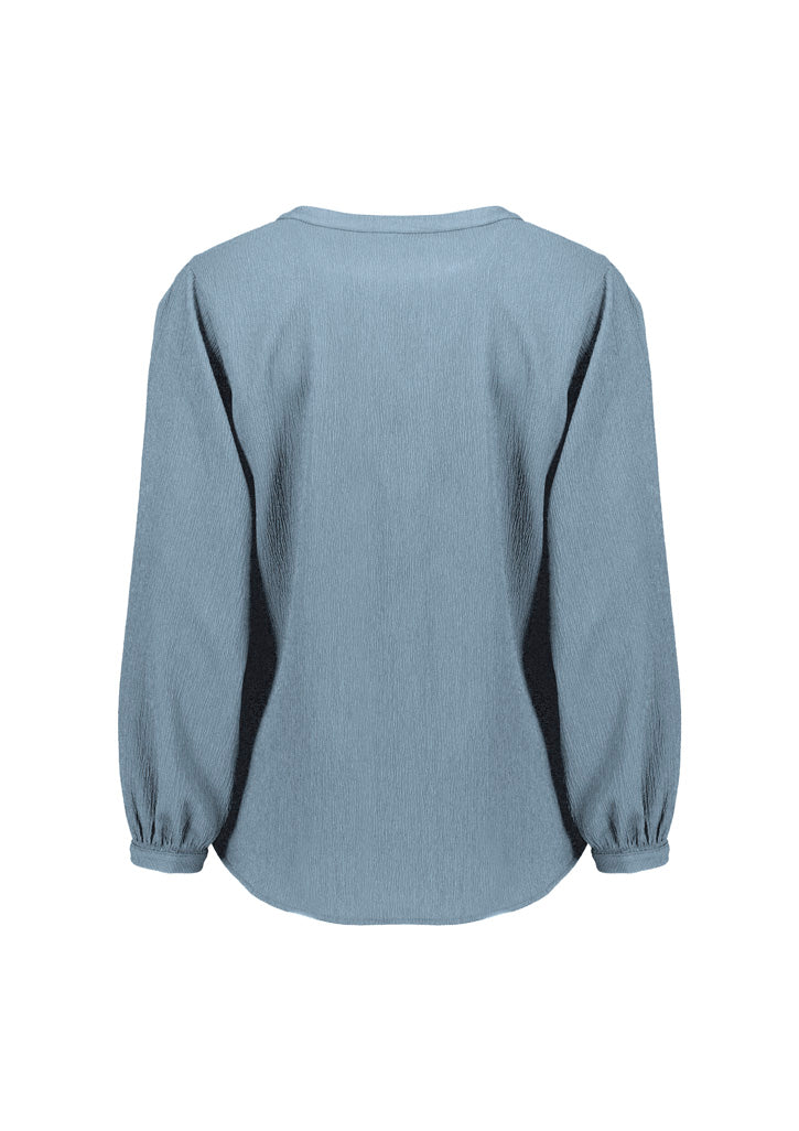 Womens Ruche Long Sleeve Blouse - RU568LL