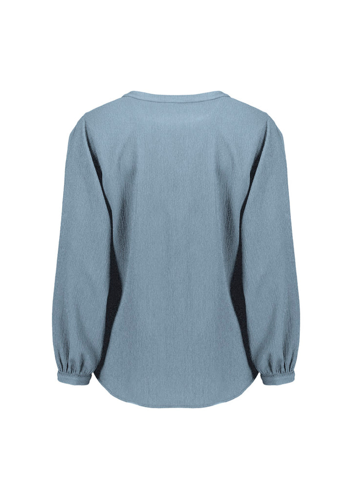 Womens Ruche Long Sleeve Blouse - RU568LL