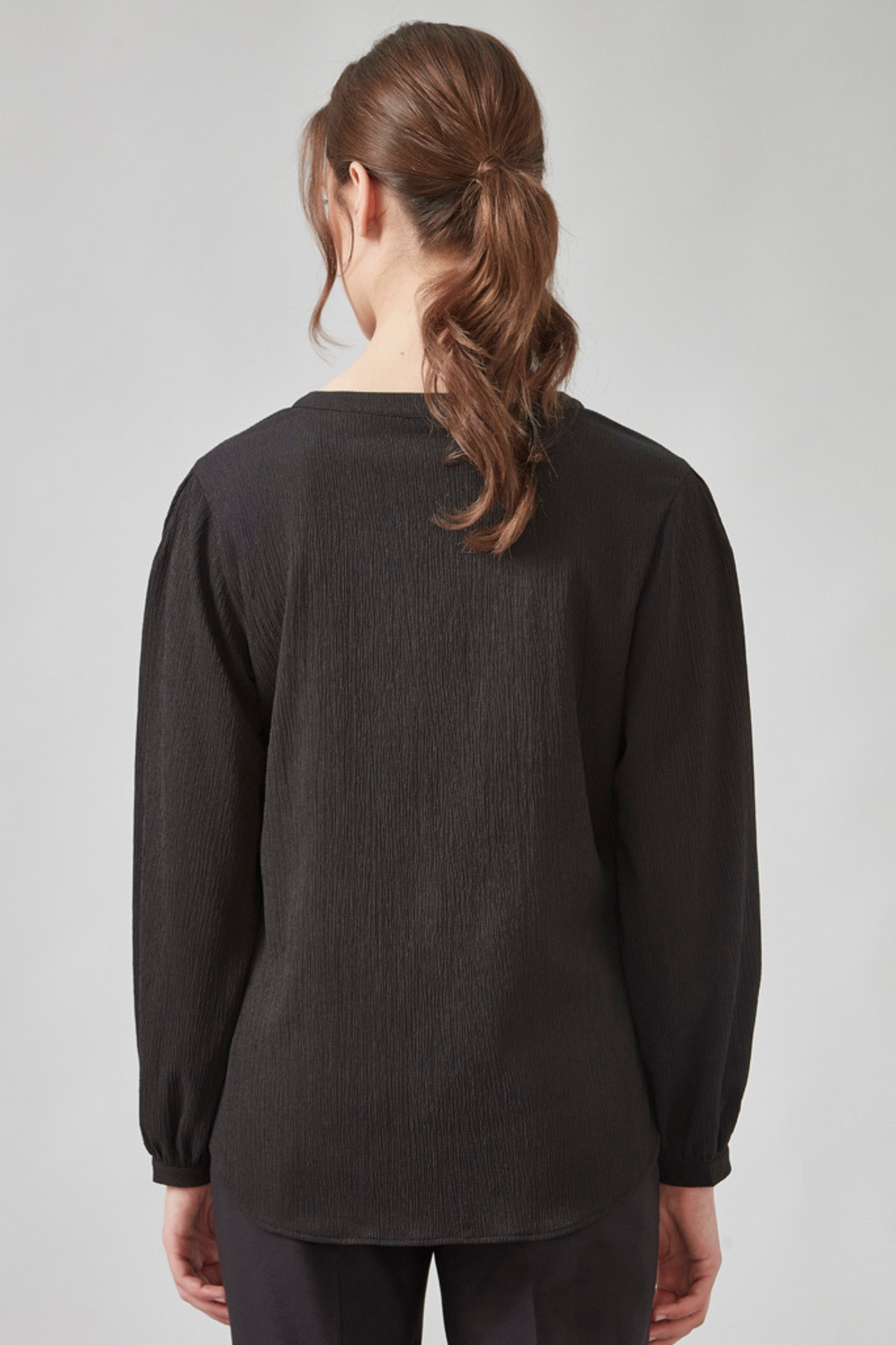 Womens Ruche Long Sleeve Blouse - RU568LL