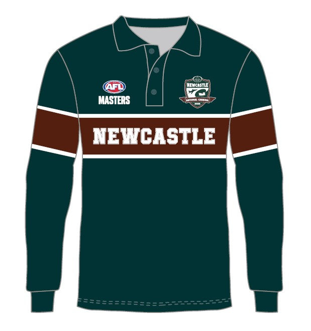 AFL Masters Newcastle 2026 Retro Long Sleeve Polo Jersey