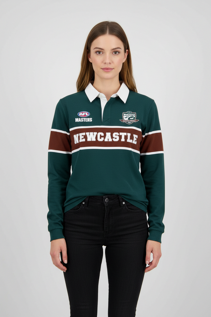 AFL Masters Newcastle 2026 Retro Long Sleeve Polo Jersey