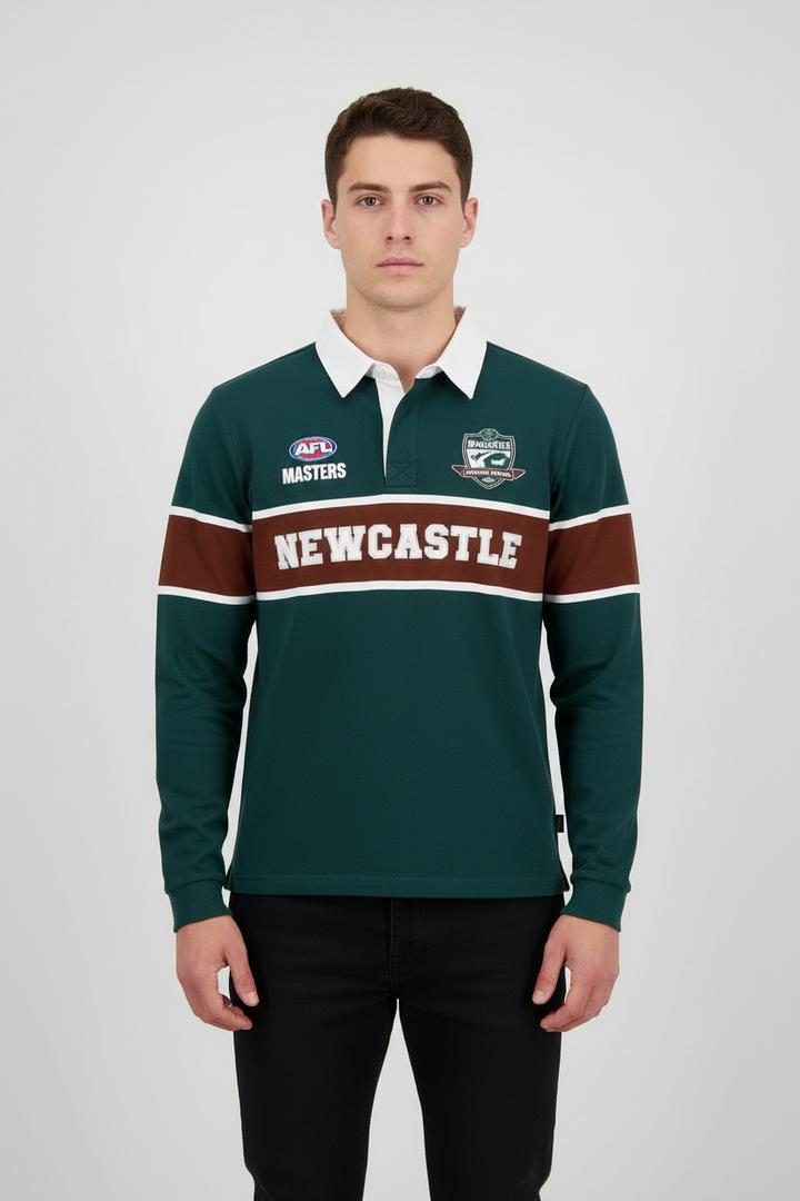 AFL Masters Newcastle 2026 Retro Long Sleeve Polo Jersey