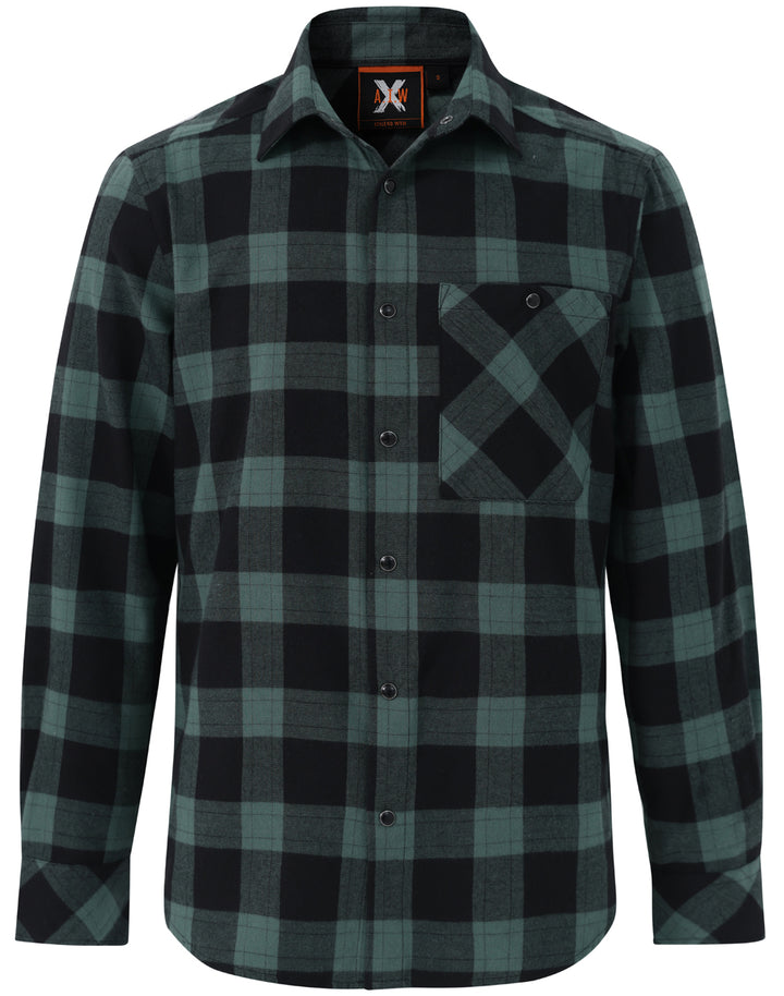 Unisex Classic Flannel Plaid Long Sleeve Shirt - WT11