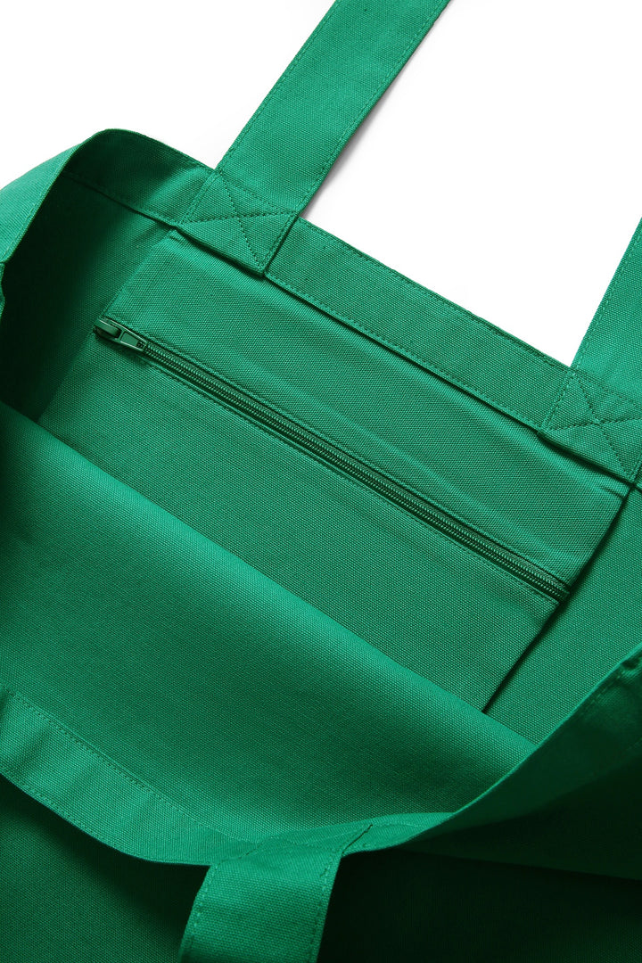 Organic Cotton Tote bag with Inner Zipper Pocket - BG009Z