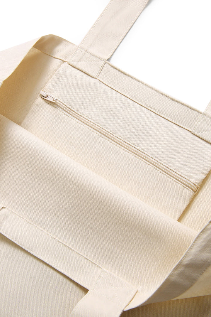 Organic Cotton Tote bag with Inner Zipper Pocket - BG009Z