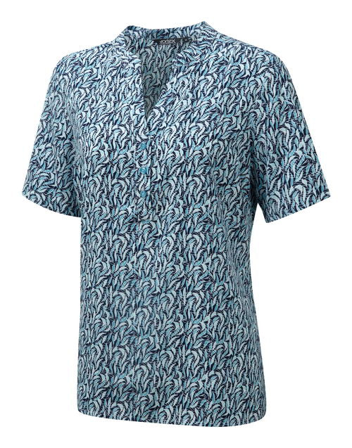 Billie 3 Button Neck Short Sleeve Top