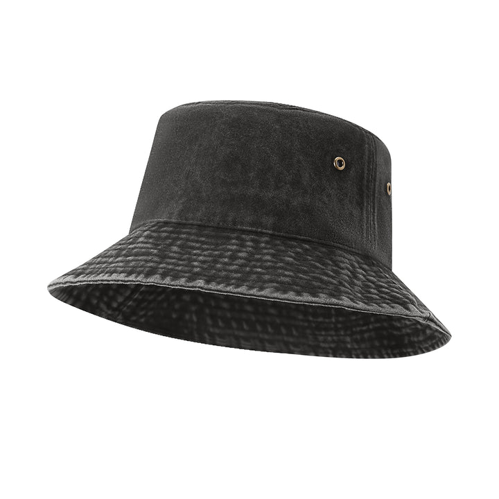 280gsm 100% Cotton Drill Washed Bucket Hat - C004HY