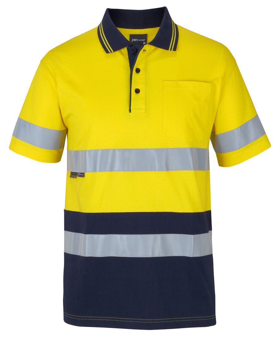 JB's Hi Vis (D+N) Short Sleeve Cotton Polo - 6DCPS