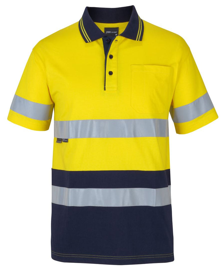 JB's Hi Vis (D+N) Short Sleeve Cotton Polo - 6DCPS