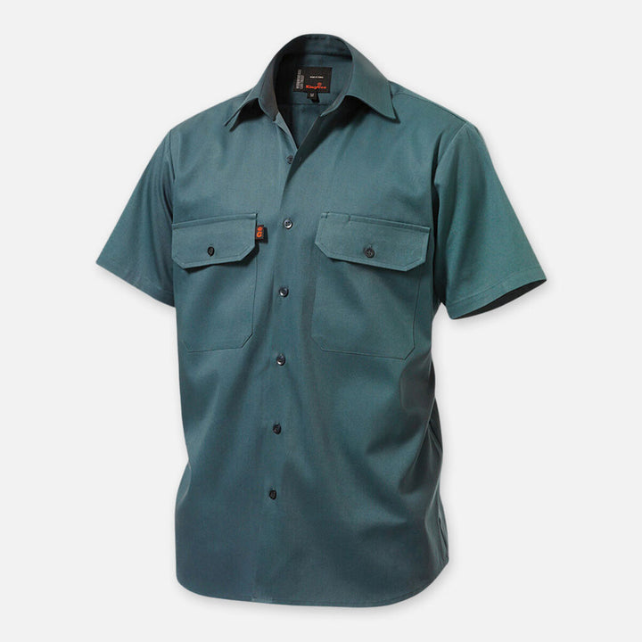 Originals Short Sleeve Open Front Cotton Drill Work Shirt - K04030