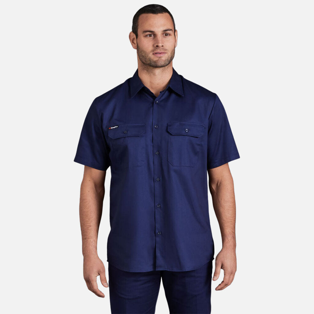 Originals Short Sleeve Open Front Cotton Drill Work Shirt - K04030