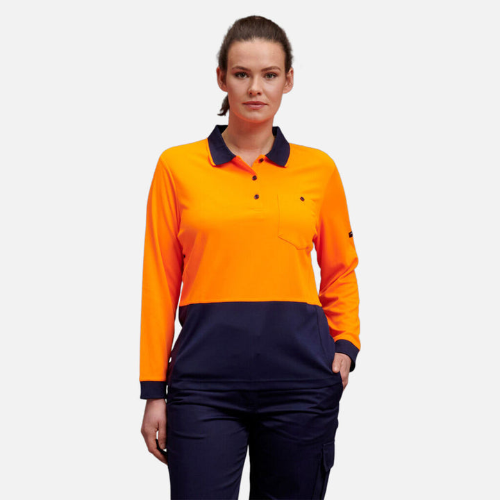 Women’s Workcool Hyperfreeze Hi-Vis Long Sleeve Polo Shirt - K44730