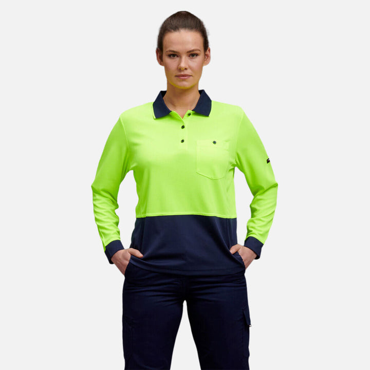 Women’s Workcool Hyperfreeze Hi-Vis Long Sleeve Polo Shirt - K44730