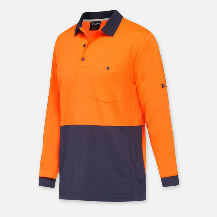 Workcool Hyperfreeze Hi-Vis Two Tone Long Sleeve Polo Shirt - K54235