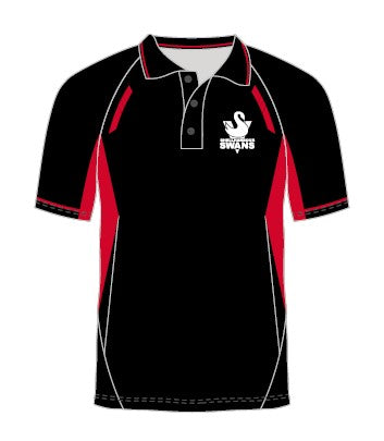 Shellharbour Swans junior AFL Renegade Short Sleeve Polo - P700MS(Mens) P700LS (Ladies) P700KS(Youth)