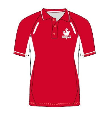 Shellharbour Swans junior AFL Renegade Short Sleeve Polo - P700MS(Mens) P700LS (Ladies) P700KS(Youth)