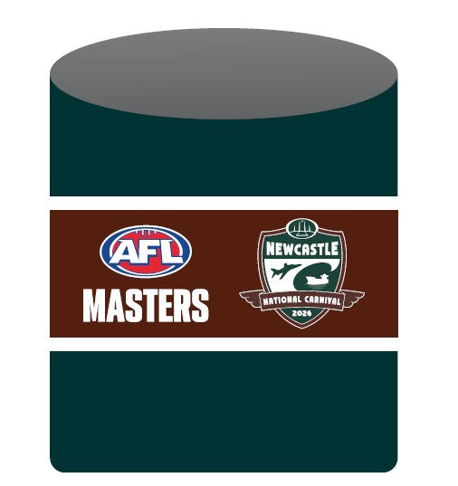 AFL Masters Newcastle 2026 Stubby Cooler with Base