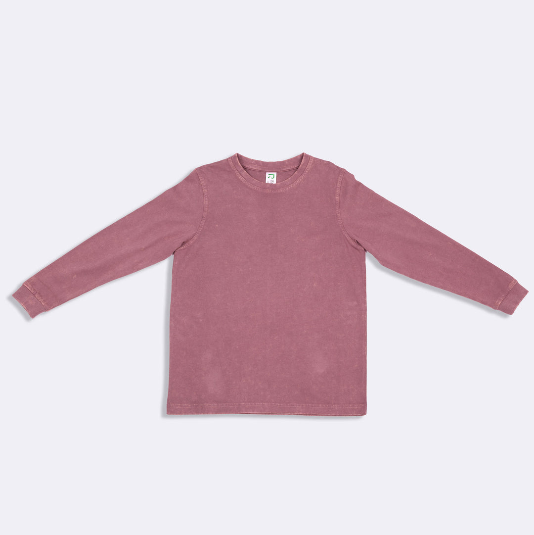 Kid's Stone Wash Long Sleeve T-shirt - T228KS