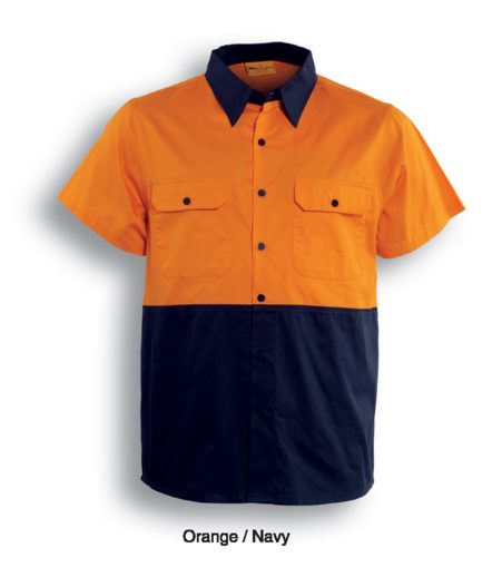 Hi Vis Short Sleeve Cotton Twill Shirt SS1012